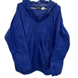 Men’s L.L. Bean Royal Blue Hooded Lightweight Jacket. Size M